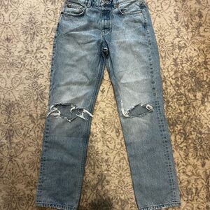 Zara Blue Distressed Women's  Jeans